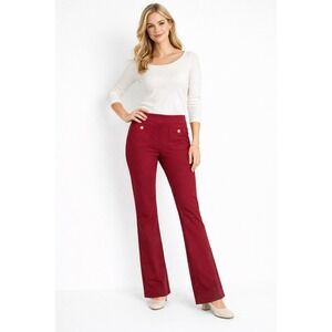 Montgomery Post Petite Bootcut Presentation Ponte Pant Women L Red NWT